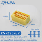 1 in Multiple Out Electrical Splitter Wire Connector Plug-in Terminal Block for Home Light Wiring Guide Rail Junction Box
