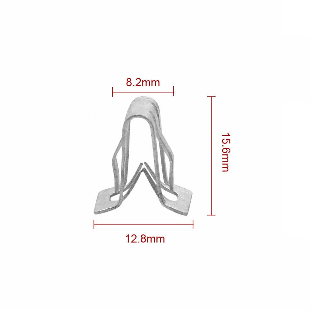 25Pcs Metal Fastener Clips 1/2 X 5/8 Car Retainer Moulding Trim Accessories Dashboard Side Panel Audio Clips