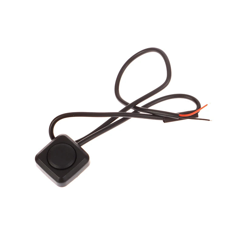 1Pc Momentary Push Button On Off Switch Black Plastic 12V 24V Car Alarm Button DIY Flashlight Surface Mount Mini Button Switch