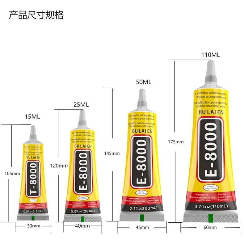 B-7000 Adhesive Jewelry Glue Craft/Repair Mobile Phone Touch Screen Epoxy Resin Rhinestone Craft Liquid with Precision Tip Amagi