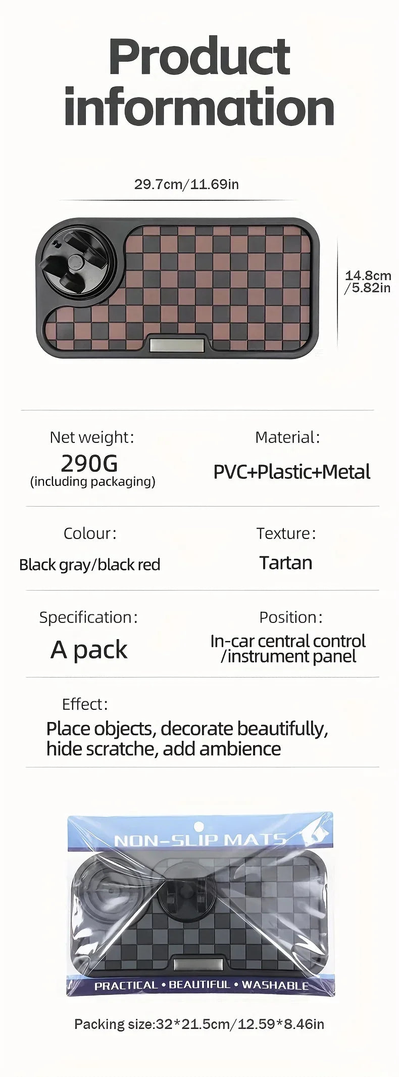Car Anti-Slip Mat Auto Phone Holder GPS Navigation Storage Cushion Car Interior Accessories Car Dashboard Silicone Pad Mat Amagi