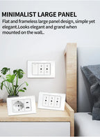 118-Style EU/CL Dual Socket with USB-C PD 20W - Tempered Glass Italy & Chile Outlet for Home/Office