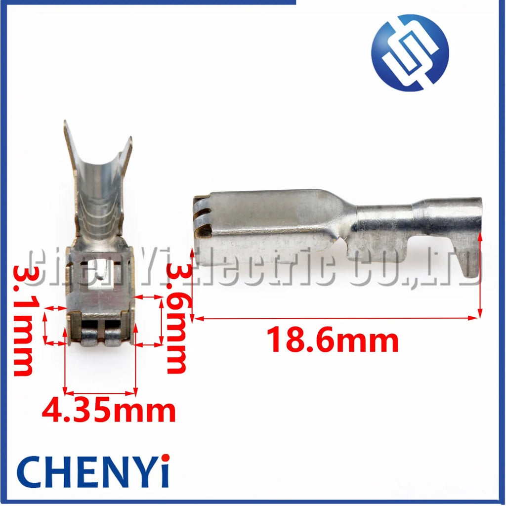 50 Pcs 2.8mm female Wire Crimp Brass tin plating Terminal Cable Splice Pins 968075-2 1355950-2 968678-2 For connector plug