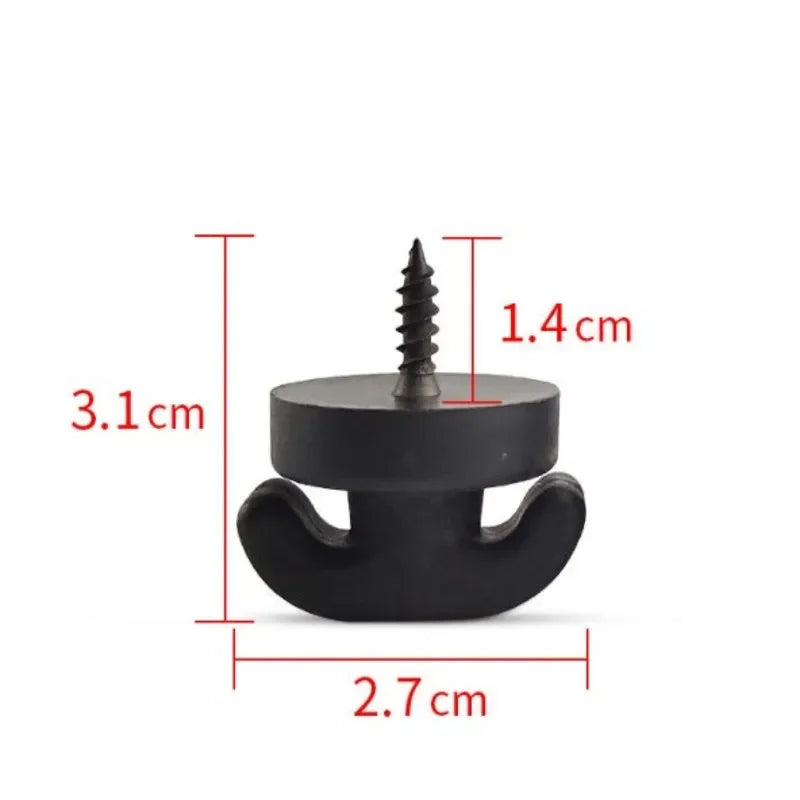 Car Mesh Pocket Hook Seat Mesh Buckle Car Interior Trunk Screw Fixing Hook Ring Universal Storage Mesh Pocket Mounting Clip