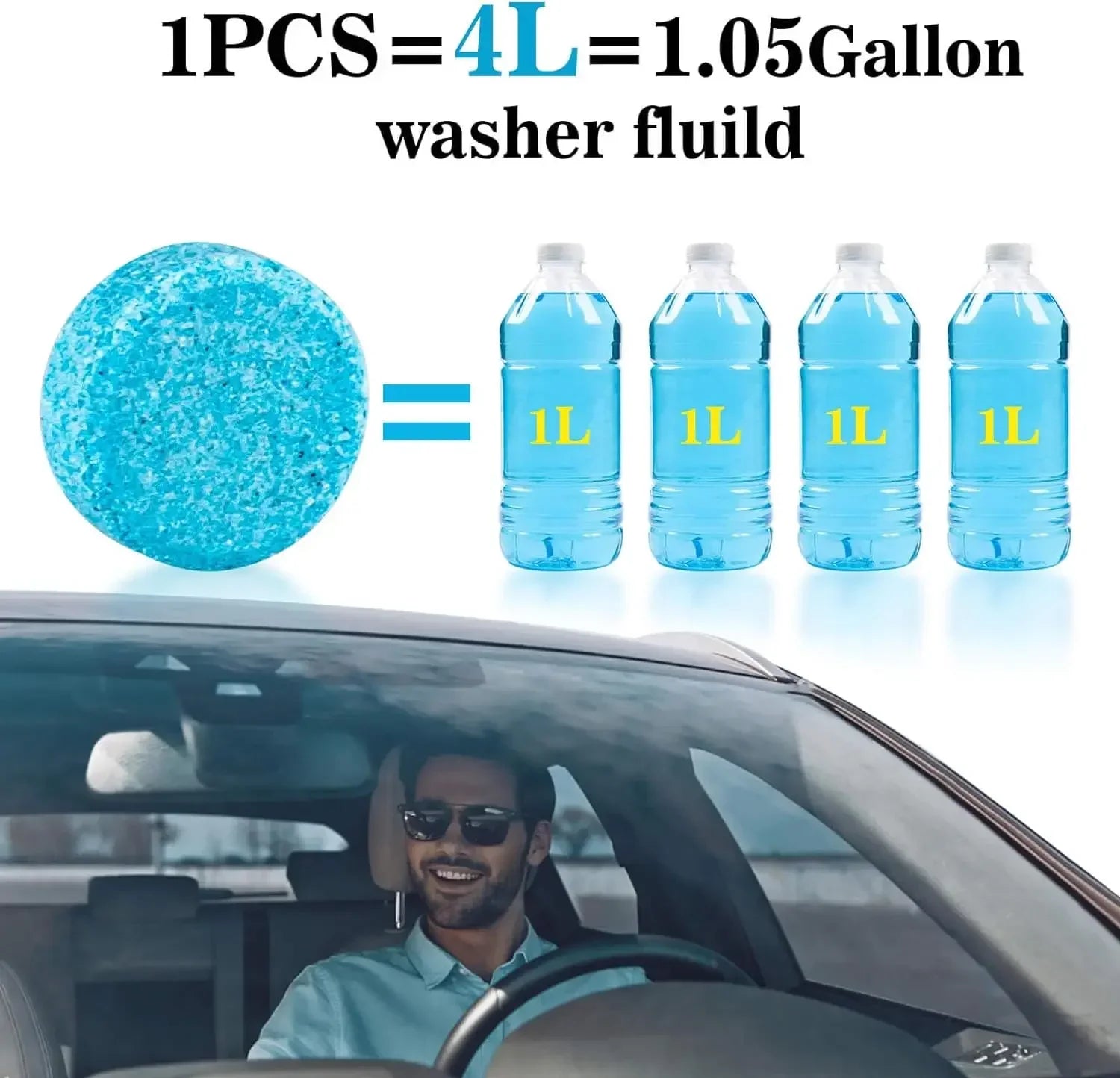 Effervescent Auto Glass Cleaner Tablets for BMW/Audi/Toyota – Windshield Wiper & Toilet Stain Remover, Universal Car Care Amagi