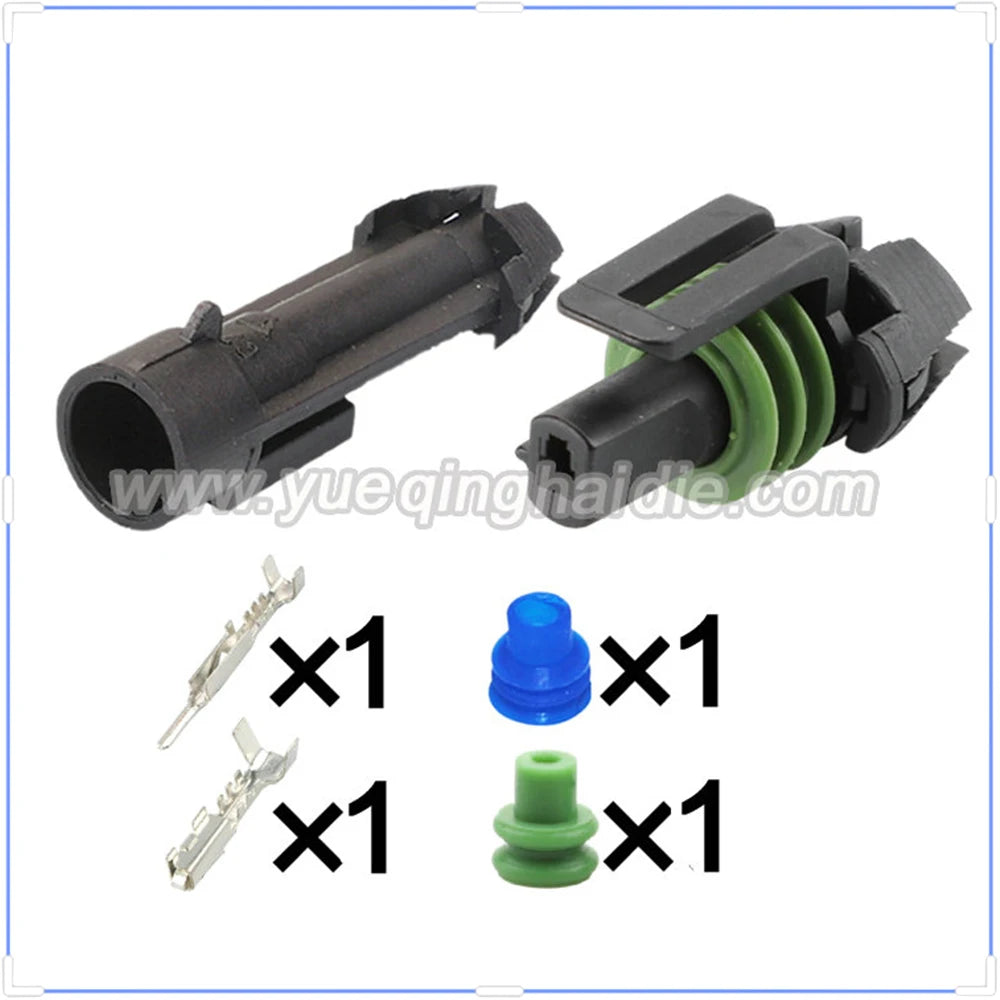 1 Pin Connector Waterproof 1.5mm Male Female Connector Automotive Automobile Housing Electrical Wiring Harness 15345499 15336376