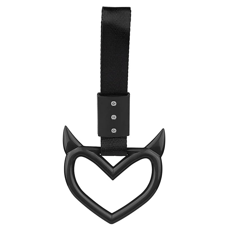 Colorful Car Tow Strap Tsurikawa Ring Heart JDM Train Bus Handle Hand Strap Styling Drift Charm Strap Auto Accessories