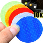 5cm Car Bumper Reflective Stickers Reflective Warning Strip Tape Secure Reflector Stickers Decals Safety Warning Stickers 10pcs