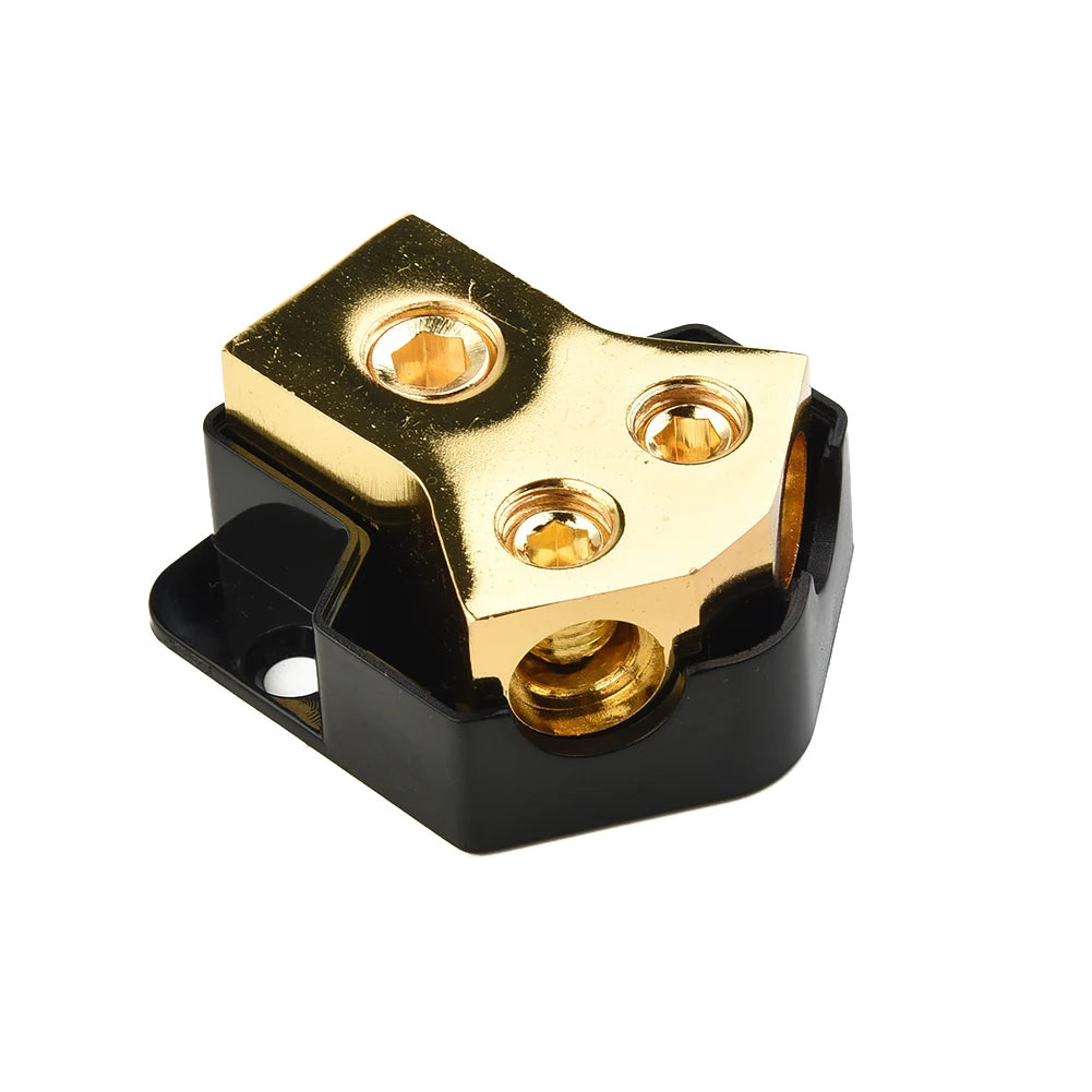 2 Way Power Distribution Block Power/Ground Splitter 0/4gauge For AWG For Car Aud WH Car Power Distributor Block