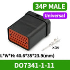 1/5/50PCS AMP Type ECU Automotive Board End Connector Waterproof Socket Harness Plug PCB Panel Flame Retardant 26P 34Pin 1437290