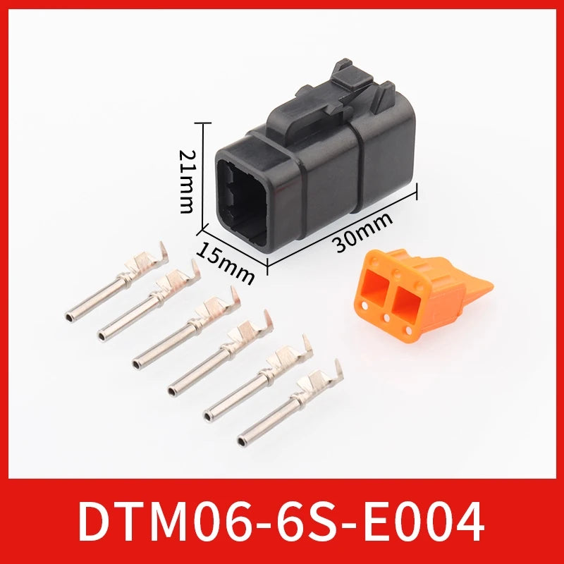 DTM04-2P-E004 automotive connector, Dechi plug-in, DTM06-2S-E004 waterproof plug for heavy truck wiring harness