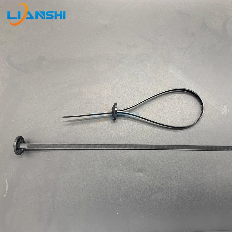 8*380mm automotive base plate cable ties, circular fixed head for automotive frame wiring harness cable ties