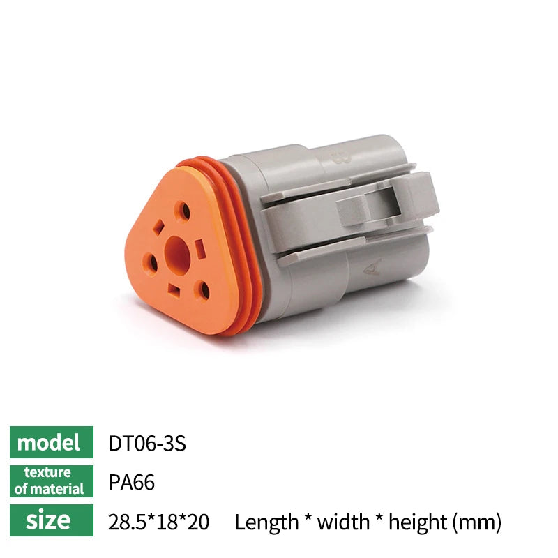 DT Series Deutsch Waterproof Connector Kit Repair Tool Portable Box Suit DT06-2/3/4/6/8/12S DT04-2/3/4/6/8/12P Terminal & Pliers
