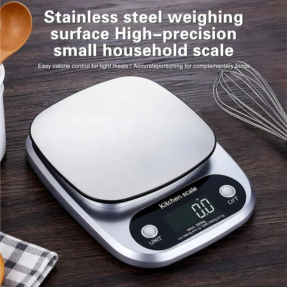 Household Kitchen Scale Baking Precision Food Scale 0.1g Gram Small Desktop Scale Tea Scale High Precision Digital Scale Compact