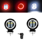 Motorcycle LED Angel Eye Work Light Bar Spot Lamp Offroad Car Boat Truck SUV Pickup 12V 24V Driving Fog Lamp Headlight Amagi