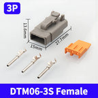 5/20/100 Sets 2-12 Pin Way Deutsch DTM Series Connector 2P 3P 4P 6P 8P 12P Male Female Docking Harness Plug DTM04-2P DTM06-2S