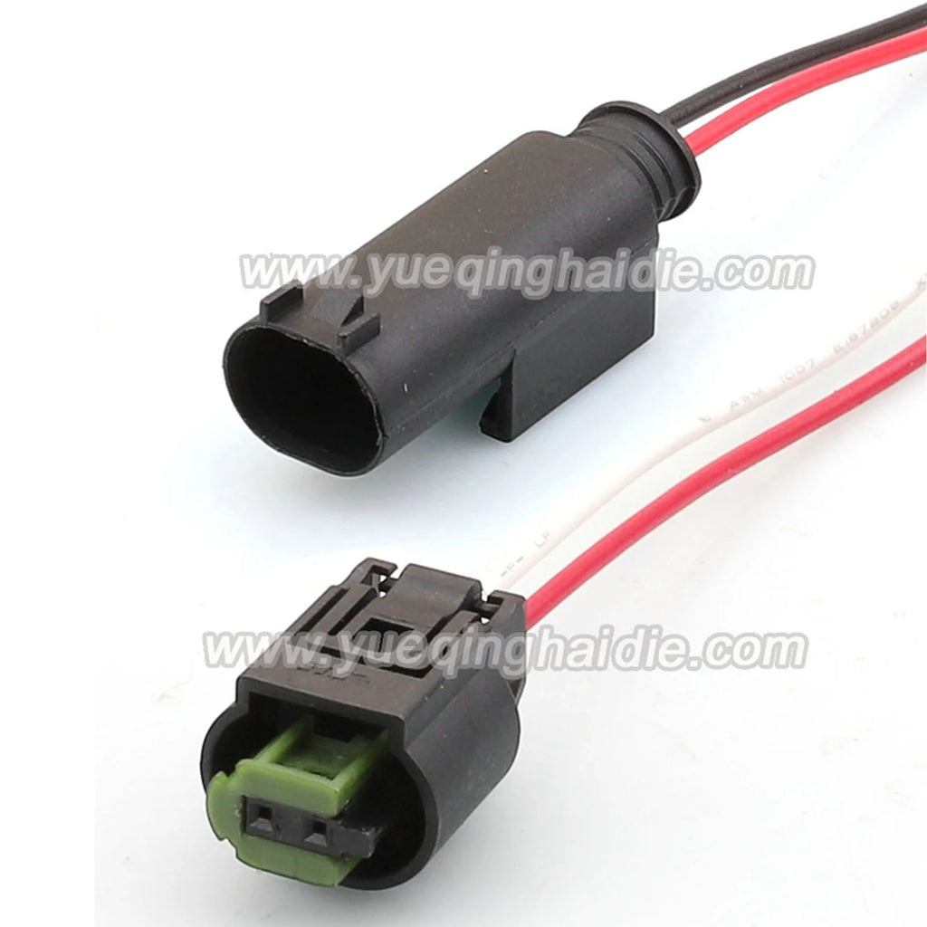 2 Pin Waterproof 0.6mm auto Male Female Connector Air Temp Sensor Reverse Radar Sensor ABS Plug With Wire 7-967570-4 968405-1