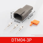 Automotive connector Dechi plug-in DTM06-2S male and female mating heavy truck wiring harness waterproof plug DTM04-2P