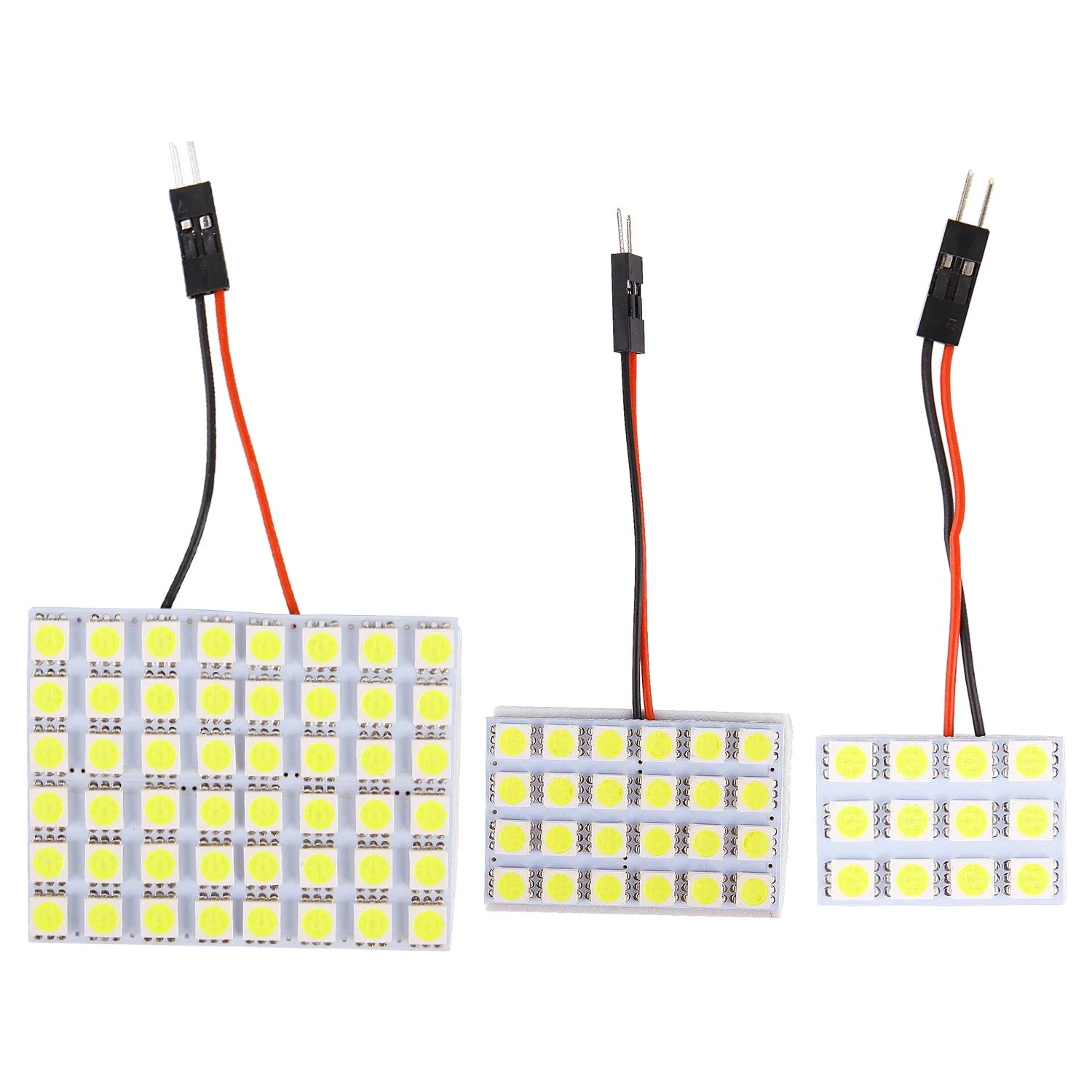 T10 5050 3030 LED Interior Panel Car White Light Reading Lamp Universal Car Trunk Roof Dome Bulb 48 24 12 SMD Lights 12V