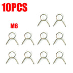 20/10Pcs Spring Hoop Hose Clamp Zinc Plated Pipe Clip Fuel Tube Water Pipe Air Tubing Fixed Clip Assortment Kit Home Hardware