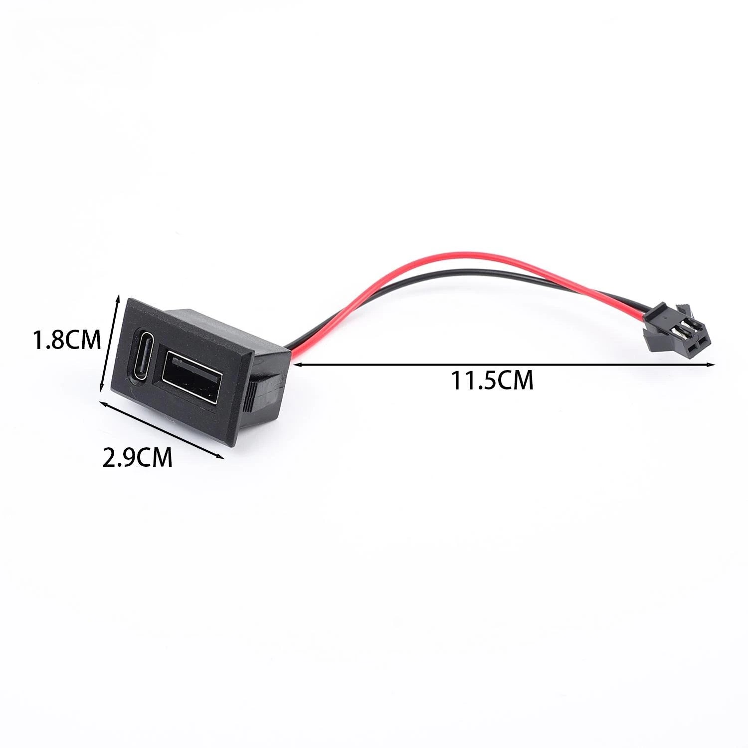 Dual Type C USB Receptacle Female Socket Connector Chassis Mount 2 Port Power Charging Adapter for Car Dashboard Auto Parts Kit