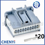 20 Pin Automotive Audio amplifier module connector PCB board harness plug 314101200 7116-4416-02 34729-0200 For Ford Focus