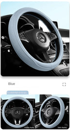 Napa Leather Perforated Patchwork Car Steering Wheel Cover, Non-slip, Breathable, Universal 15 Inch (Approx. 38.1cm) Amagi