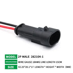 5/20/100 Sets HID 1/2/3/4/5/6 Pin Waterproof Auto Connector Kit with 15CM 18AWG Wire for Car/Truck Harness Wiring