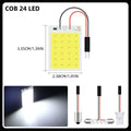 White Blue T10 Cob 16/24/36/48 SMD Car Led Vehicle Panel Lamps Auto Interior Reading Lamp Bulb Light Dome Festoon BA9S DC 12V Am