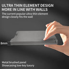 Fireproof 13A Wall Outlet 8mm Stainless Steel UK/EU/US/FR Universal Power Socket Single/Double Gang DIY