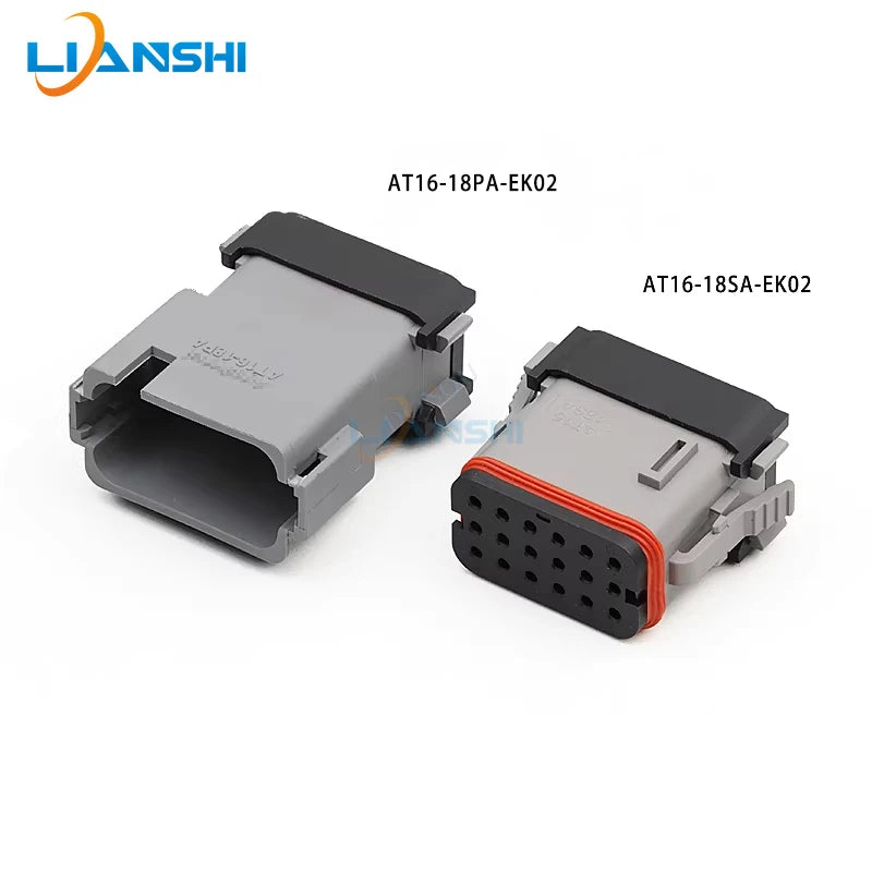 AT16-18SA-EK02 male-female AT16-18PA-EK02 connector with 18-pin wiring harness plug and terminals