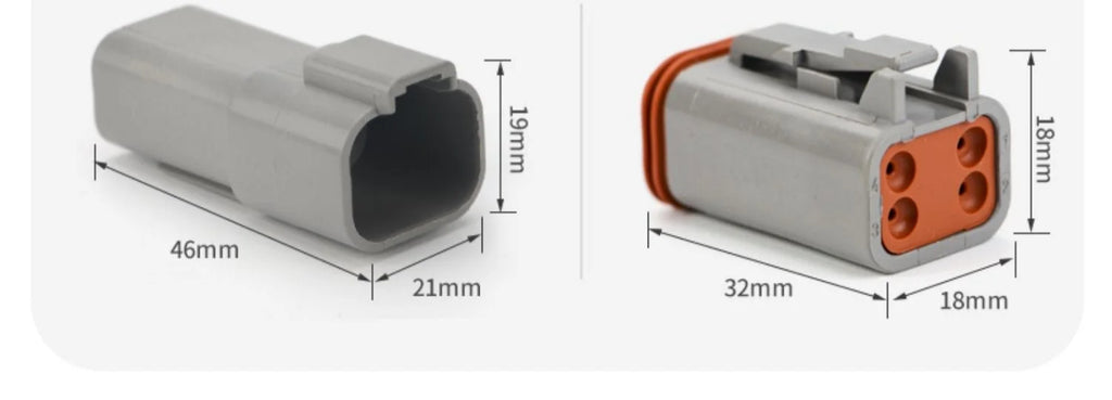 5/10/100 Sets 3 Pin Way Deutsch DT04-3P DT06-3S Waterproof Electrical Wire Connector 16-22 AWG DT Series Connector Male Female