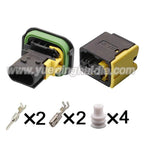 2Pin Connector Waterproof 3.5mm Male Female Connectors Terminal Wire Harness Plug Socket AC Assembly 1-1418483-1 1-1703841-1