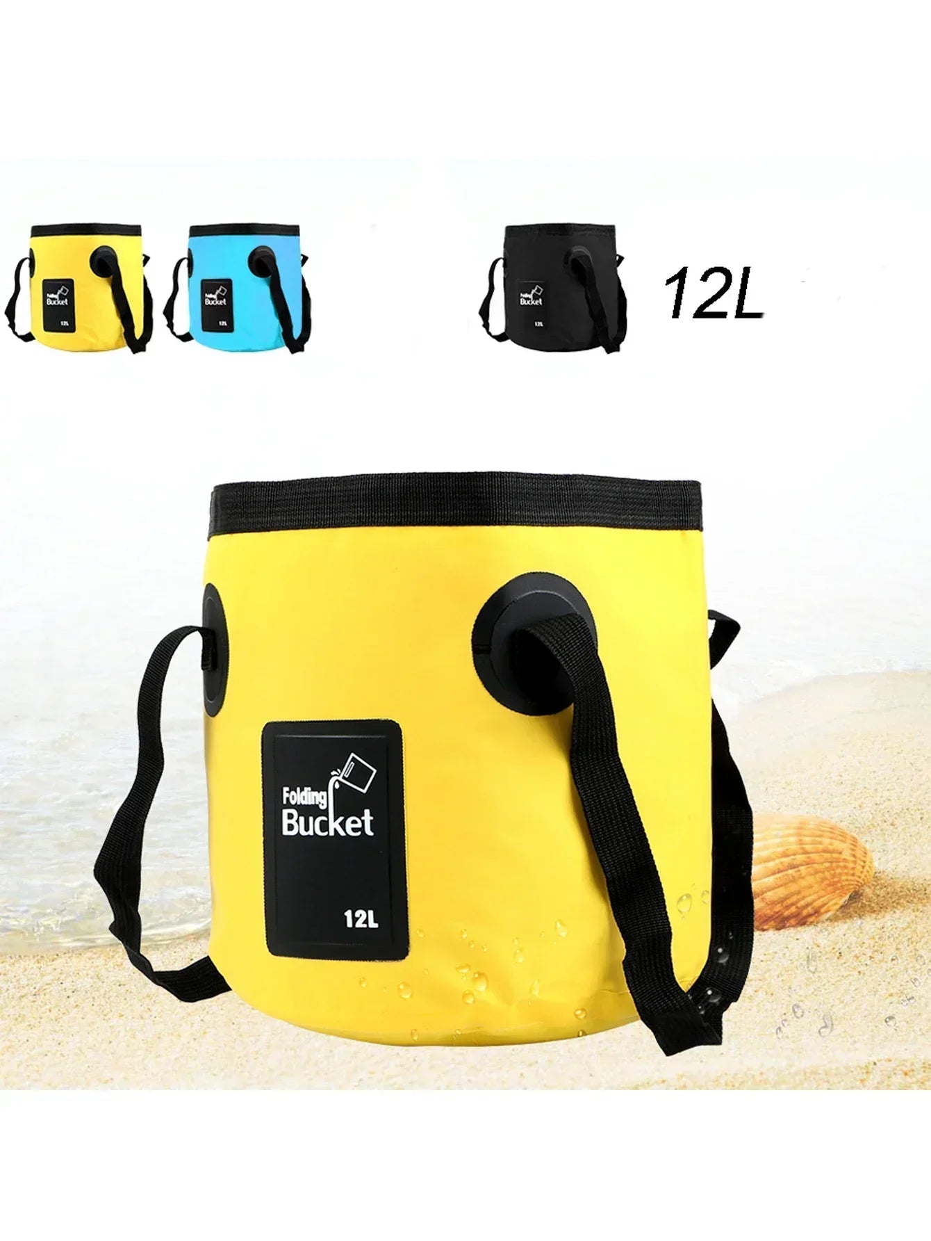 12/20l Portable Foldable Water Bucket Fishing Bucket Folding Water Container For Travelling Camping Hiking Fishing Washing Amagi
