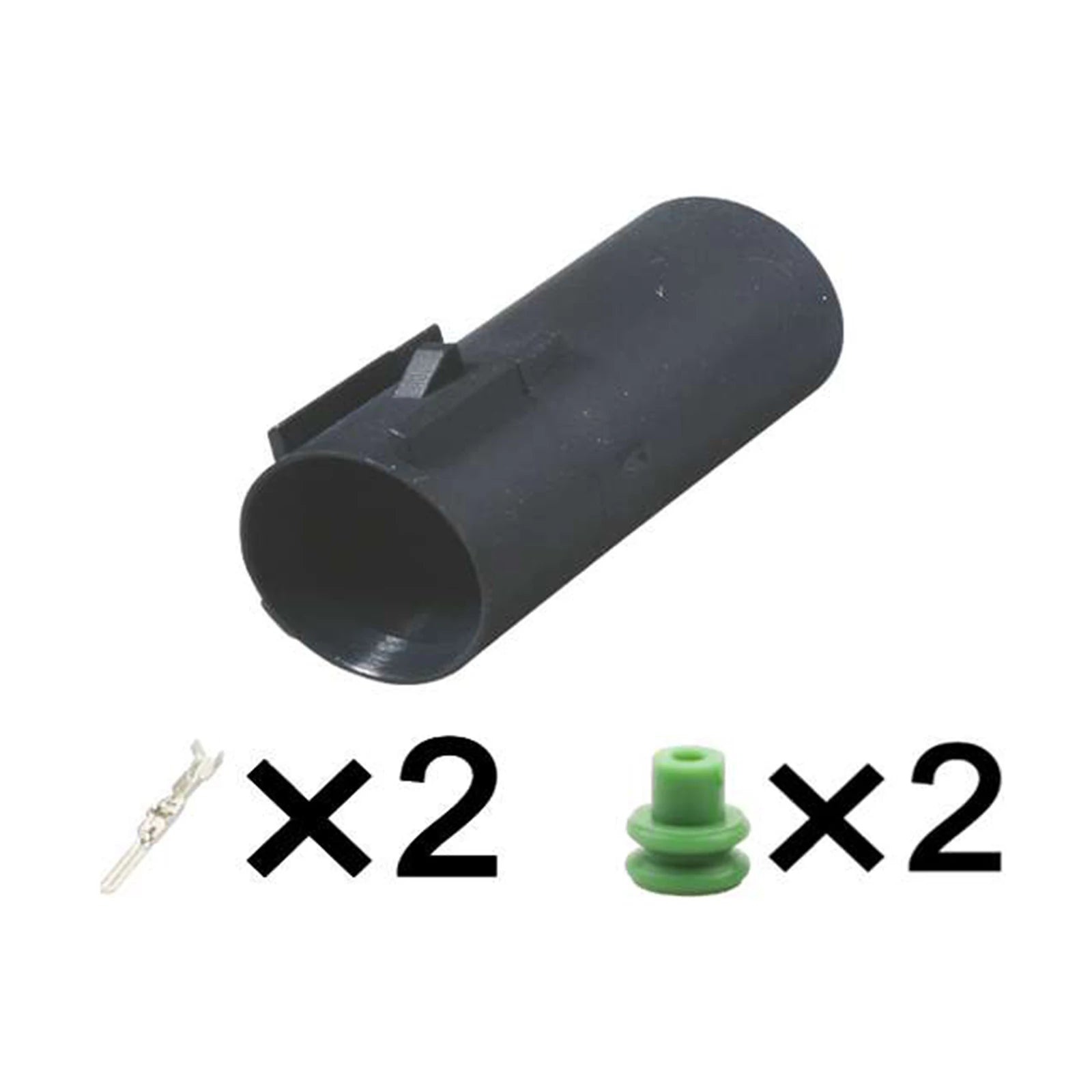 2-Pin Connector 2mm Male and Female Connectors Automotive Oil Pressure Terminal Motorcycle Wiring Harness Cable Plug 6189-0156