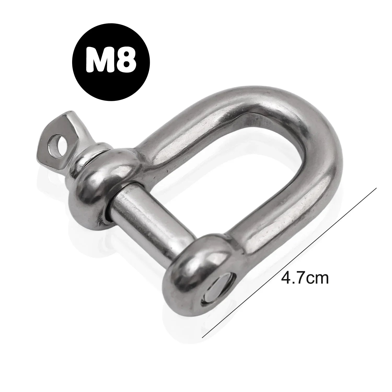 Stainless Steel D Ring Shackle HeavyDuty Ship Rigging Mooring Tow Recovery Clip Boat Vehicle Rope Chain Connector Metal Fastener
