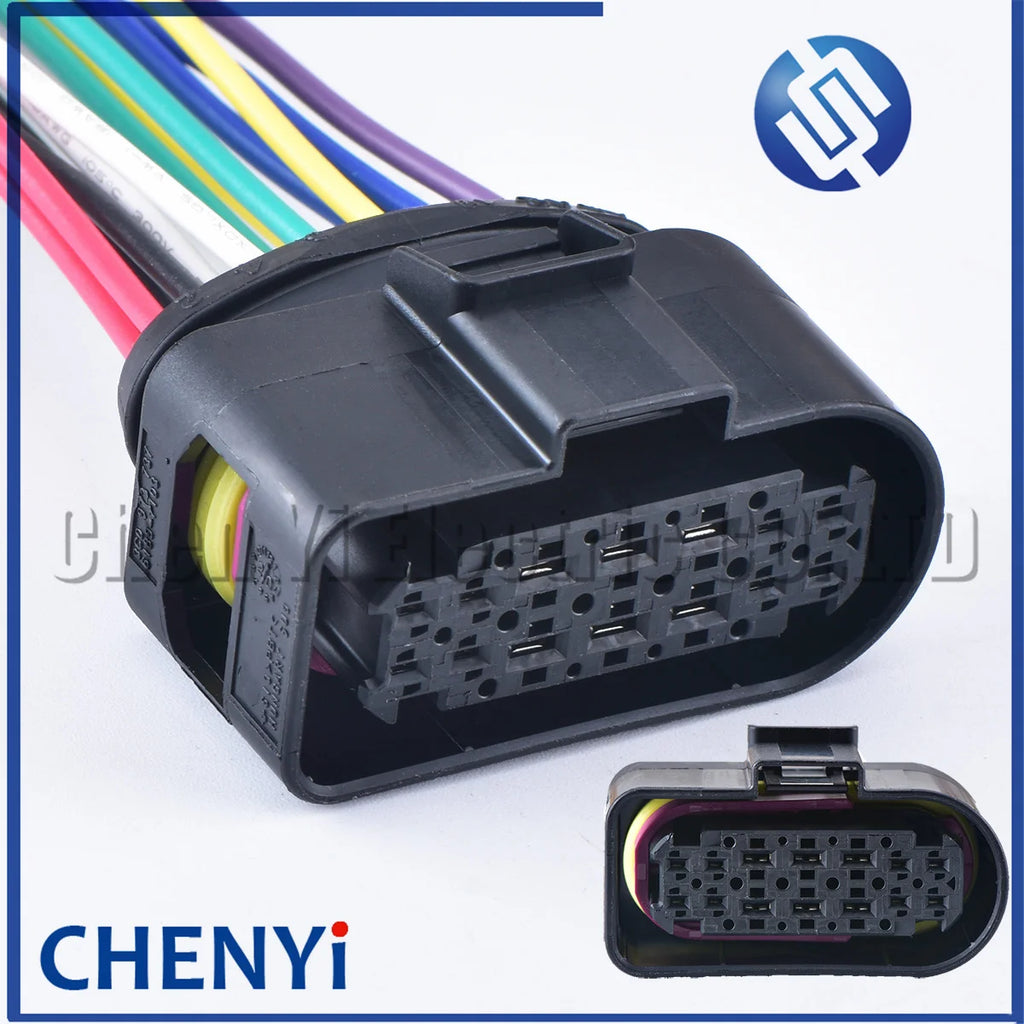 14 Pin LED light lamp wire socket automotive waterproof connector wiring Pigtail 3C0973737 3C0973837 3C0 973 737 3C0 973 837