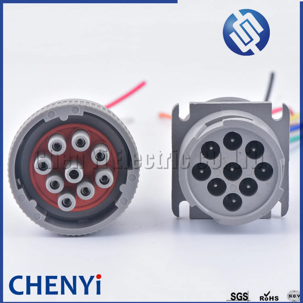 Deutsch 9 Pin Grey HD10 Series auto waterproof connector Diagnosctic Tool circular Wire Harness HD16-9-96S HD10-9-96P