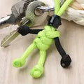 Handmade Building Block Keychain Biker Helmet Pendant Bag Rope Braided Paracord Backpack Doll Hanging Buddy Pendan Amagi