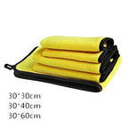 Car Wash Towels Cleaning Cloth Absorbent Dry Cloth General Purpose Microfiber Towel Thickened Yellow 30/40/60cm Amagi
