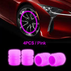 Mini Car Tire Valve Caps Luminous Valve Stem Caps Universal Fluorescent Tyre Nozzles Cover Tyre  wholesale