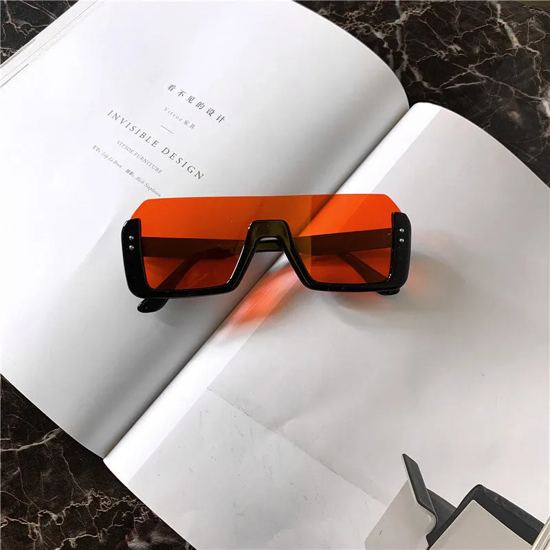 net red retro street shot sunglasse men Half Frame show thin face sunglasses women Glasse Car Driving Glass Anti Glare accessory
