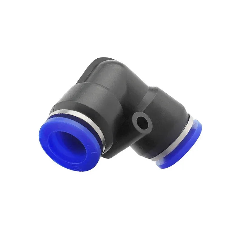 10PCS PV Elbow Pneumatic Quick Fitting, 4/6/8/10/12mm Air/Water Hose Push Connector for Industrial, Heavy Duty Leak-Proof Seal