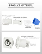 5/10/20PCS 3Pin NAC3FCA NAC3FCB Power Connector Stage Lighting Speakon Male Plug Blue (Input)+White (Output) Plug+Female Socket