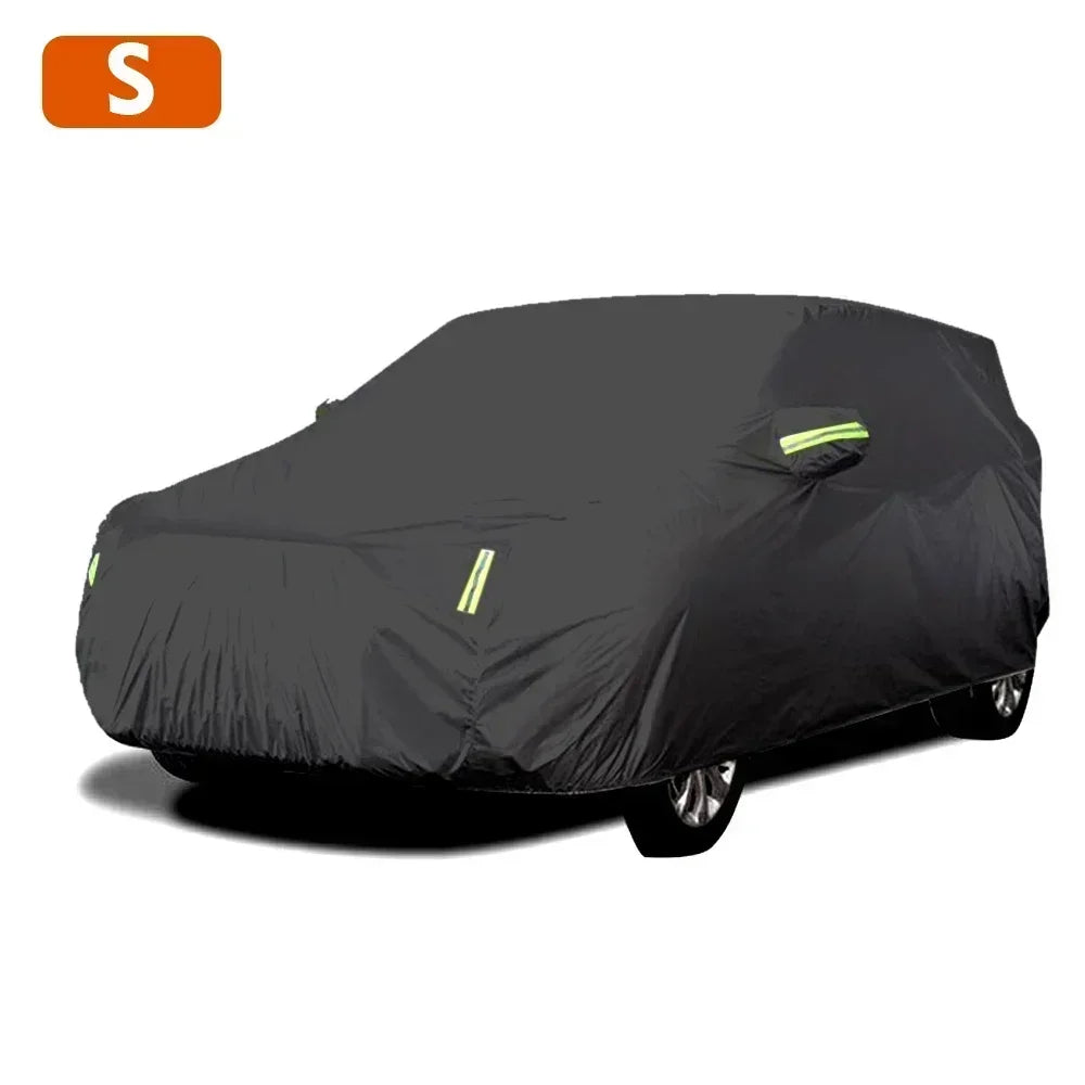 Universal For Audi A3 A4 A5 A6 A7 B7 B8 C5 Q2 Q3 Q5 7 Body Full Covers Black/Silver Outdoor Sun Snow Rain Protection Cover Amagi