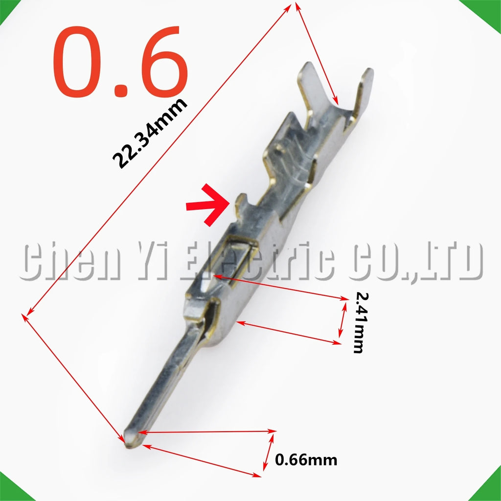 50 Pcs 0.6 mm Male or Female wire Crimp Pins For 8100-4030 8100-4027 Sheath Automotive ...