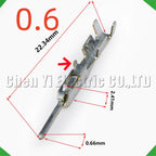 50 Pcs 0.6 mm Male or Female wire Crimp Pins For 8100-4030 8100-4027 Sheath Automotive ...