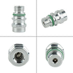 A/C Service Valve High Side R-134a Port Adapter With Replaceable Valve Cores Air Conditioning Pipeline