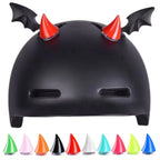 Short Devil Horns Stickers Helmet Decoration Motorcycle Bicycle Helmet Styling Headwear Devil Wings Decor Helmet Amagi