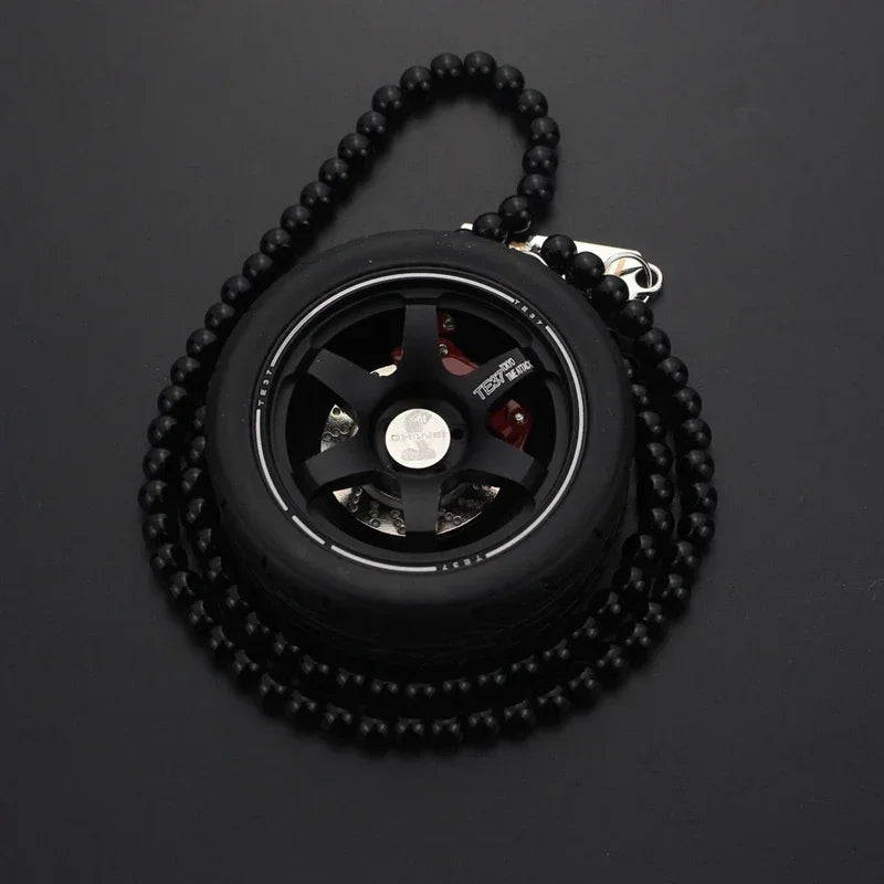 Car Wheel Shock Absorber Ornament Car Interior Rearview Mirror Pendant Car Pendant Hanging, Halloween, Christmas Gift Amagi